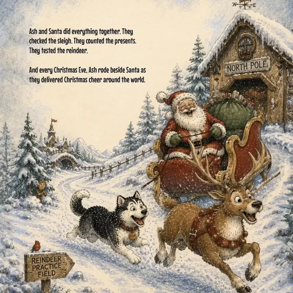christmas book with a husky dog christmas book with a husky dog